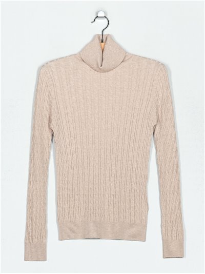 Textured cable-knit sweater (M/L-L/XL)