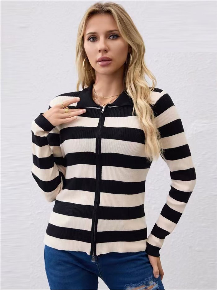 Soft striped cardigan (M/L-XL/XXL)