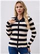 Soft striped cardigan (M/L-XL/XXL)