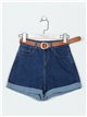 Short denim cinturón azul (S-XXL)