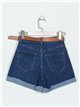 Belted denim shorts azul (S-XXL)