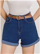 Short denim cinturón azul (S-XXL)