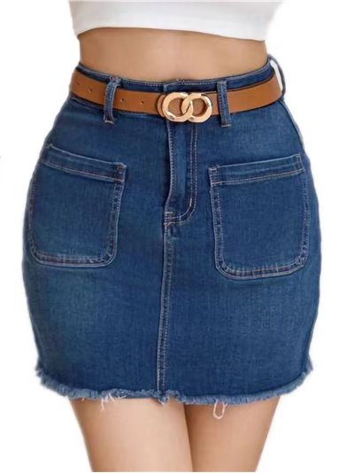 Short falda cinturón azul (XS-XL)