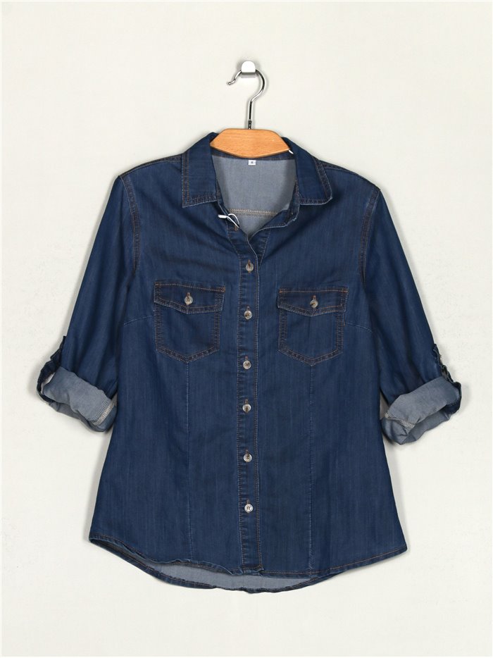 Denim shirt azul (S-XXL)