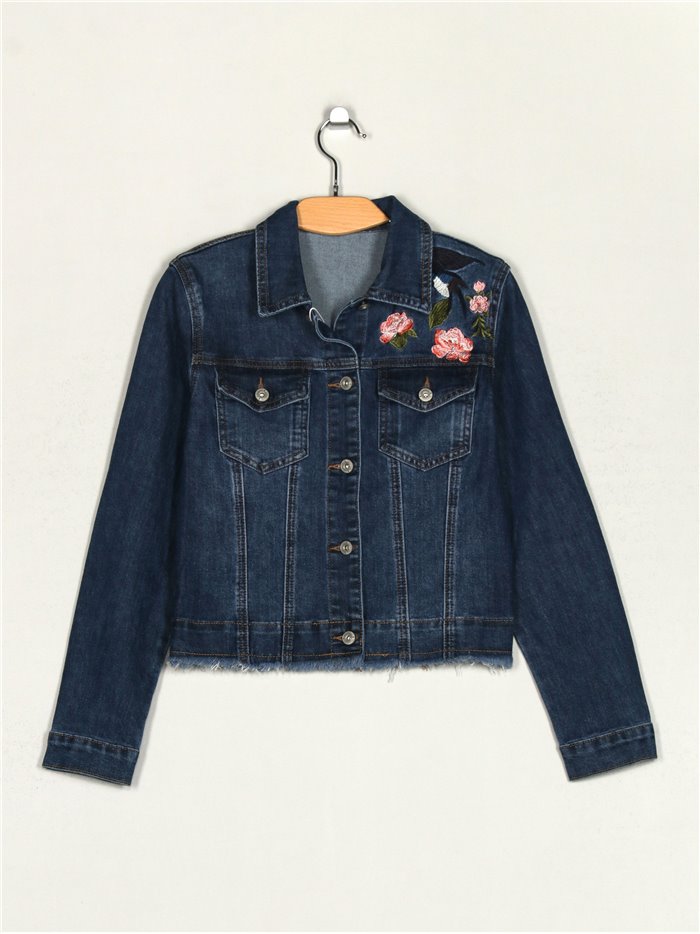 Embroidered denim jacket azul (S-XXL)