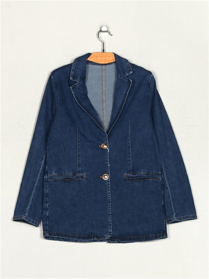 Blazer denim azul (XS-XL)