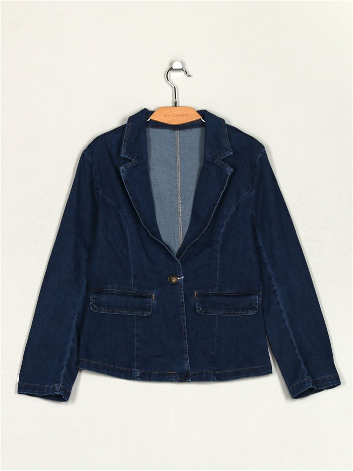 Blazer denim azul (S-XXL)