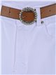 Belted flare jeans blanco (S-XXL)