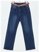 Jeans cinturón talla grande azul (40-52)