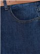 Jeans cinturón talla grande azul (40-52)