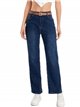 Plus size belted jeans azul (40-52)