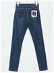 Jeans skinny tiro alto azul (S-XXL)