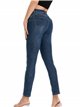 Jeans skinny tiro alto azul (S-XXL)