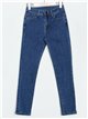 Jeans skinny tiro alto azul (36-46)