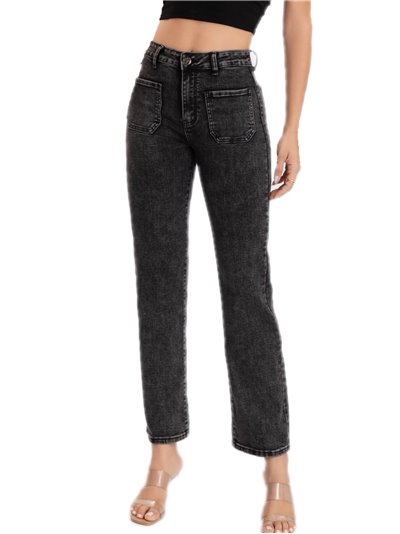 High waist jeans negro (S-XXL)
