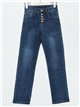 Jeans botones tiro alto azul (S-XXL)