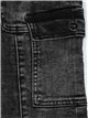 Jeans bolsillos negro (S-XXL)