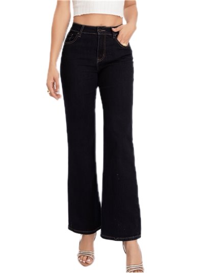 High waist straight jeans negro (S-XXL)
