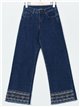 Embroidered straight jeans azul (S-XXL)