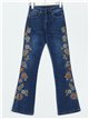 Embroidered flare jeans azul (S-XXL)