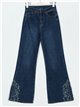 Jeans flare bordado azul (S-XXL)