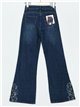 Embroidered flare jeans azul (S-XXL)