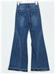 Jeans flare deshilachado azul (XS-XL)