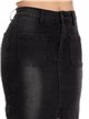 Falda denim midi abertura negro (S-XXL)