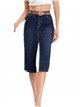 Falda denim cinturón talla grande azul (40-52)