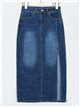 Falda denim midi abertura azul (S-XXL)