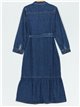 Denim dress with belt azul (S-XXL)