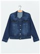 Sequinned denim jacket azul (S-XXL)