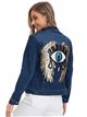 Sequinned denim jacket azul (S-XXL)