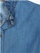 Denim shirt with ruffle azul (S-XXL)