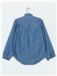 Denim shirt with ruffle azul (S-XXL)