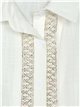 Beaded linen effect shirt blanco (M-L-XL-XXL)