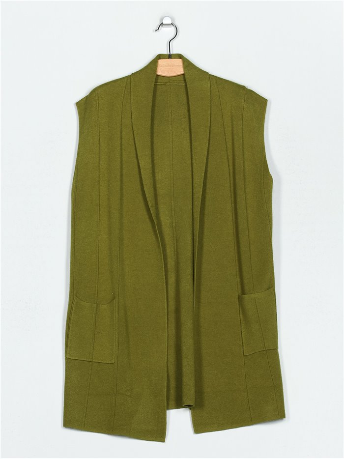 Knit waistcoat with pockets (M/L-L/XL)