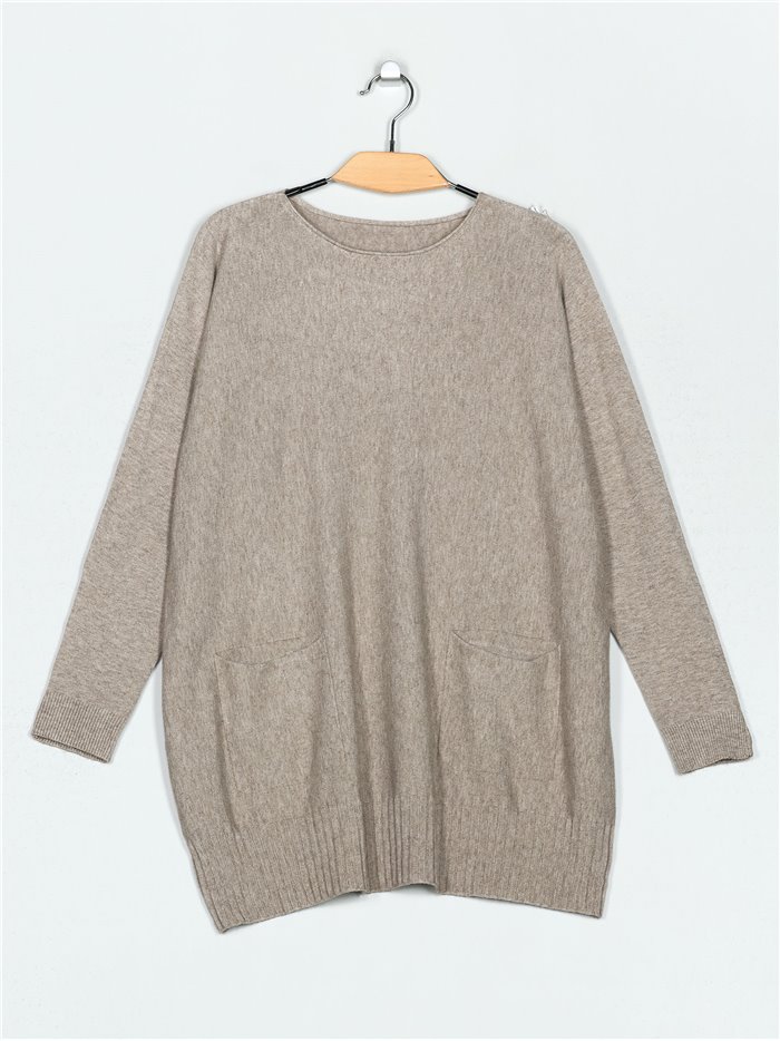 Oversized sweater with pockets (M/L-L/XL)