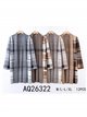 Checked knit cardigan (M/L-L/XL)