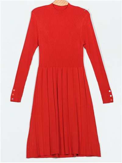 Pleated soft knit dress (M/L-L/XL)