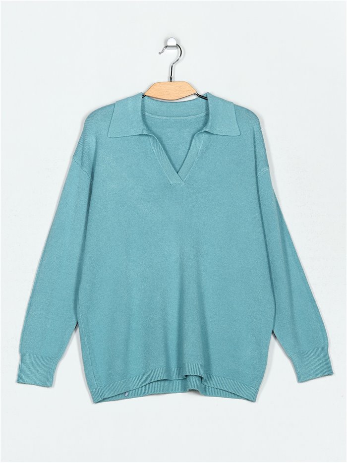 Collared soft sweater (M/L-L/XL)