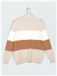 Roll neck striped sweater (M/L-XL/XXL)