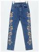 Embroidered floral jeans azul (S-XXL)