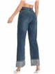 Mom fit jeans with rhinestone azul (S-XXL)