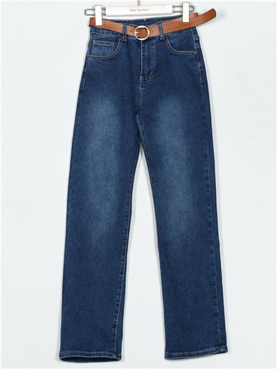 Jeans cinturón azul (36-46)
