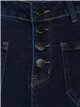 Jeans rectos botones azul (S-XXL)