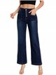 Straight jeans with buttons azul (S-XXL)