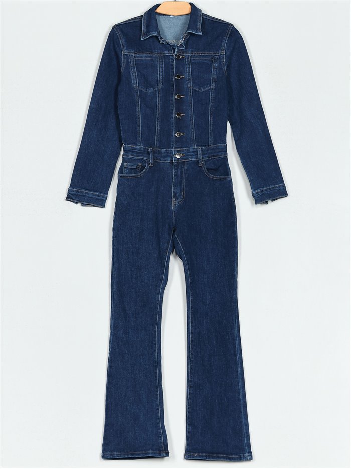 Denim Jumpsuit with buttons azul (S-M-L-XL)