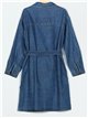 Vestido denim cinturón azul (S-XXL)