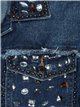 Denim jacket with rhinestone azul (S-XXL)